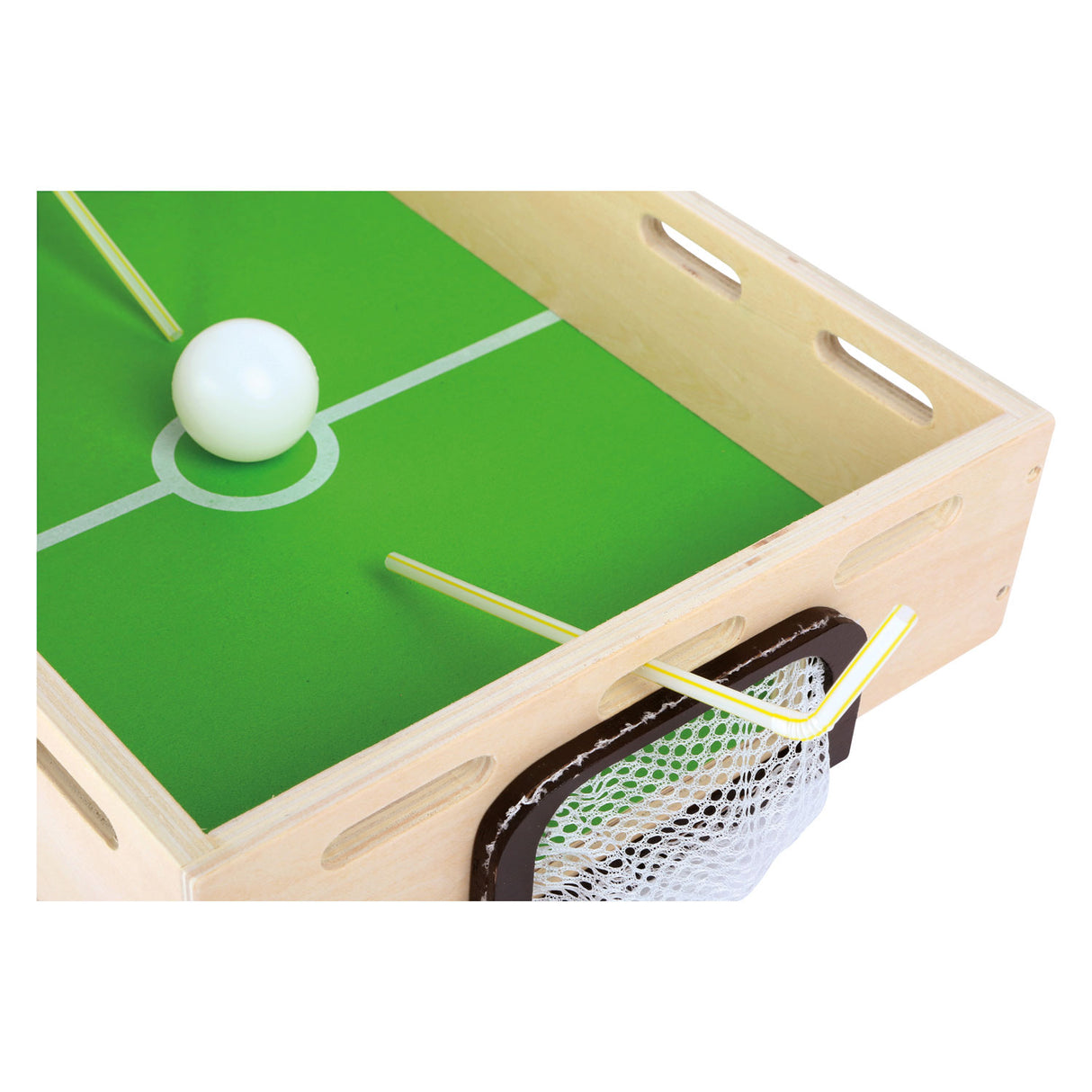 Kleiner Fußballspiel aus Holzhölzernblasen