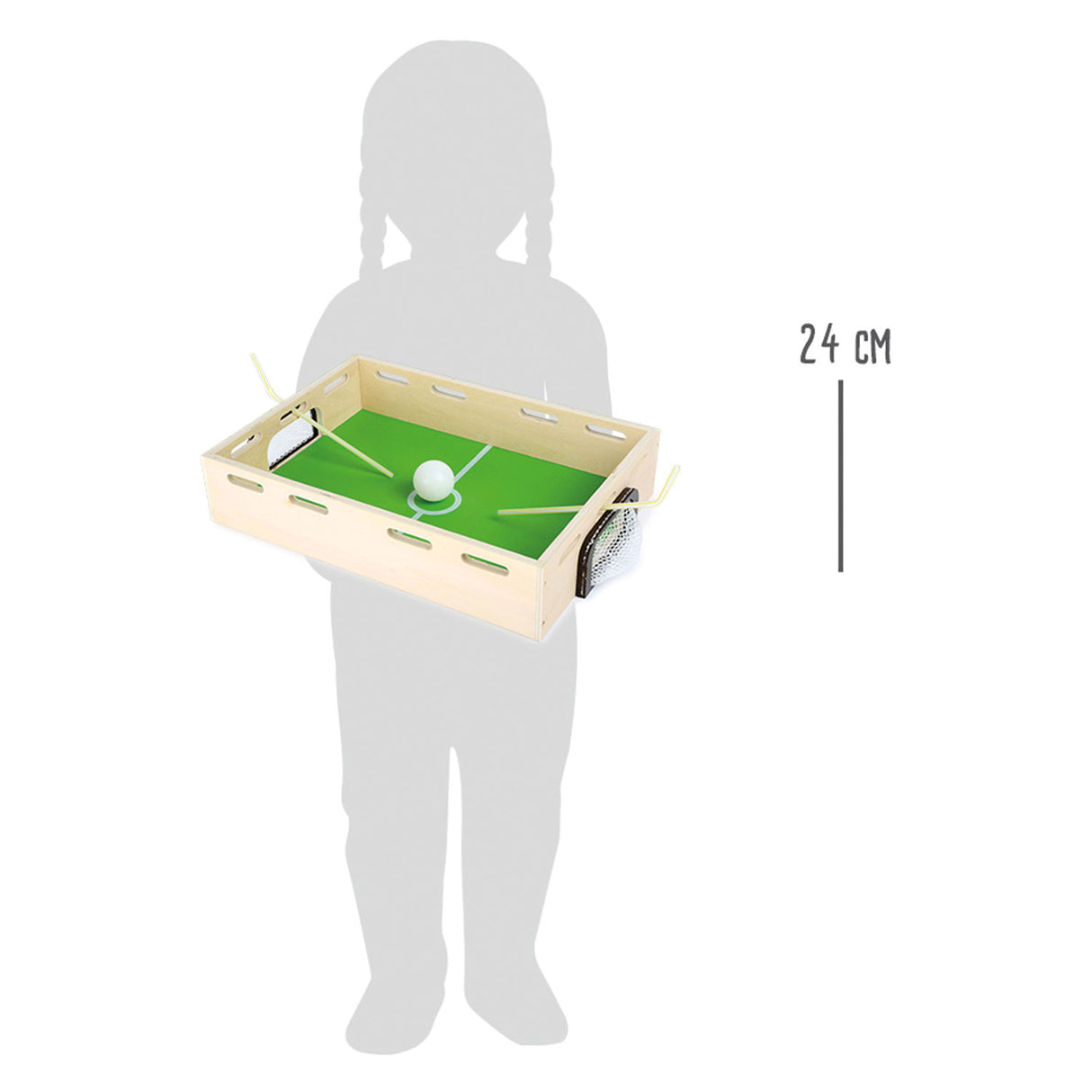 Kleiner Fußballspiel aus Holzhölzernblasen