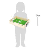 Kleiner Fußballspiel aus Holzhölzernblasen