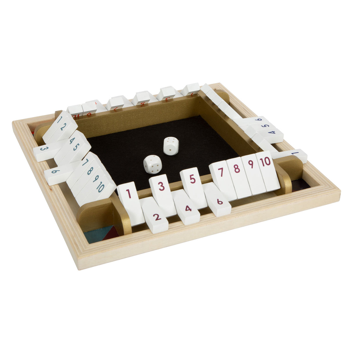 Piccolo piede chiudere la scatola Houten Dice Game Gold Edition
