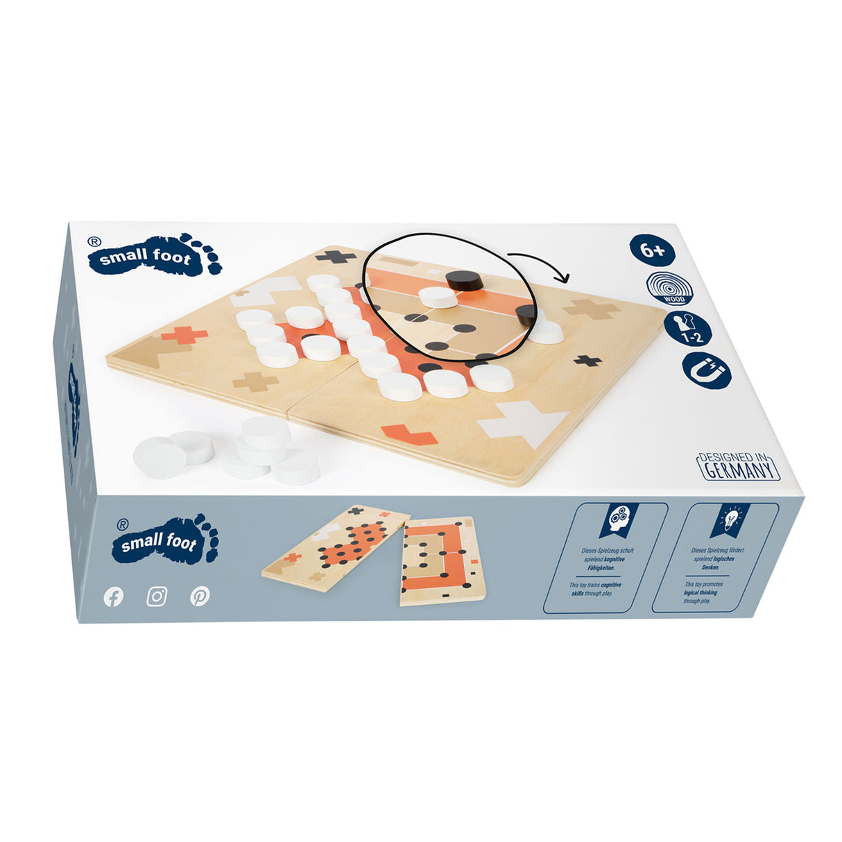 Petit pied Houten Solitaire et Molenspel Golden Edition