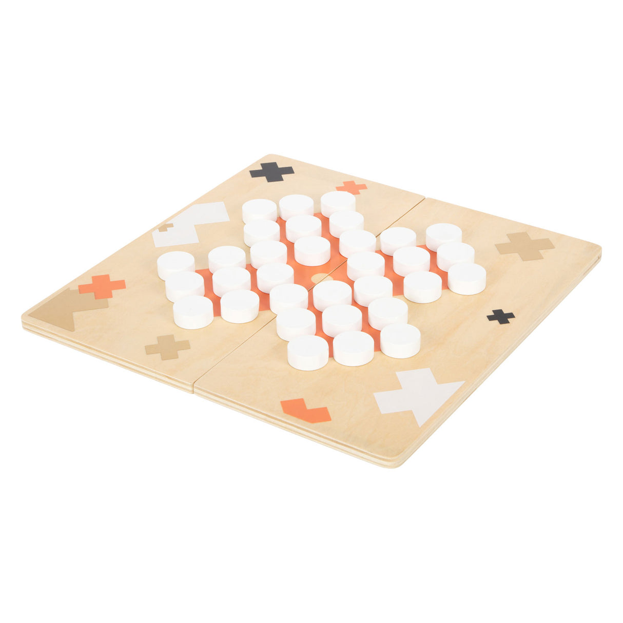 Majhna noga Houten Solitaire in Molenspel Golden Edition