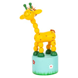 Figura da stampa in legno a piede piccoli animali selvatici, set di 6