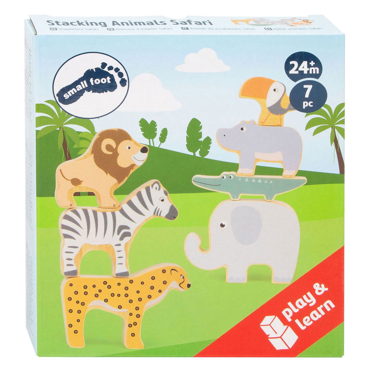 Small Foot - Wooden Safaridier Balance game, 7dlg.