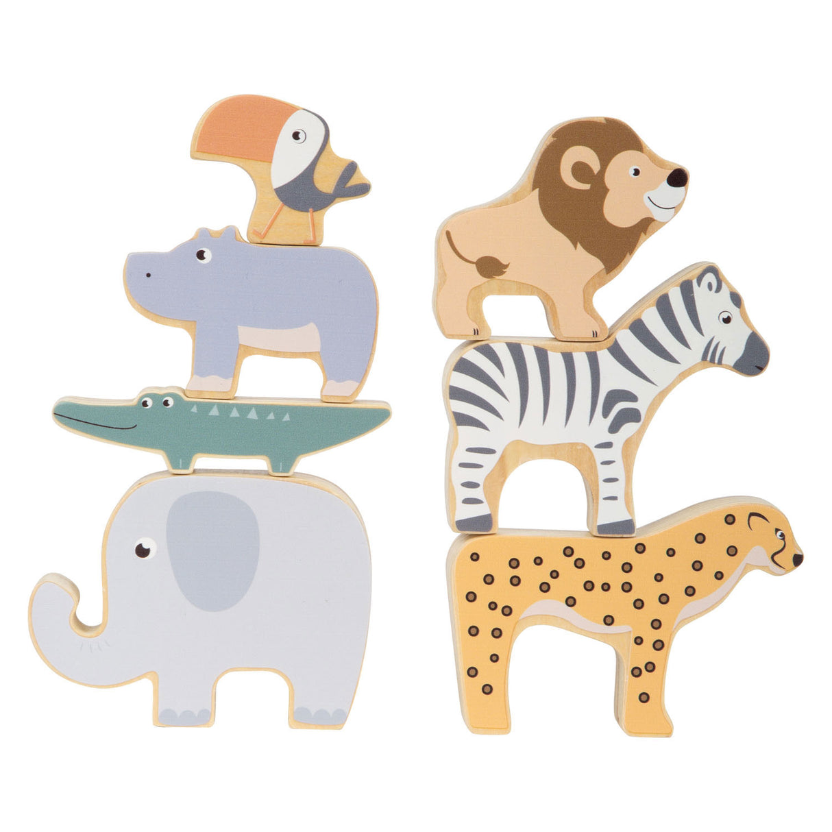 Small Foot - Wooden Safaridier Balance game, 7dlg.