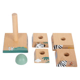 Small foot stacking tower Safari, 6dlg.