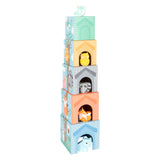 Small foot stacking tower with forest animals pastel, 10dlg.
