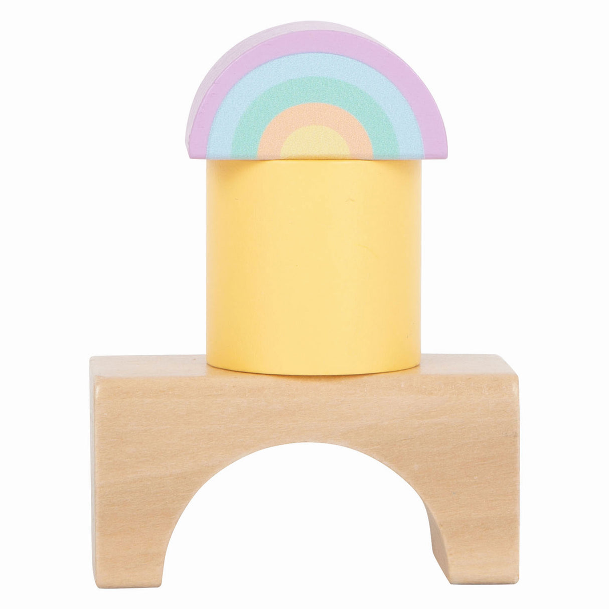 Brack di costruzioni in legno di piccoli piedi pastello, 50dlg.