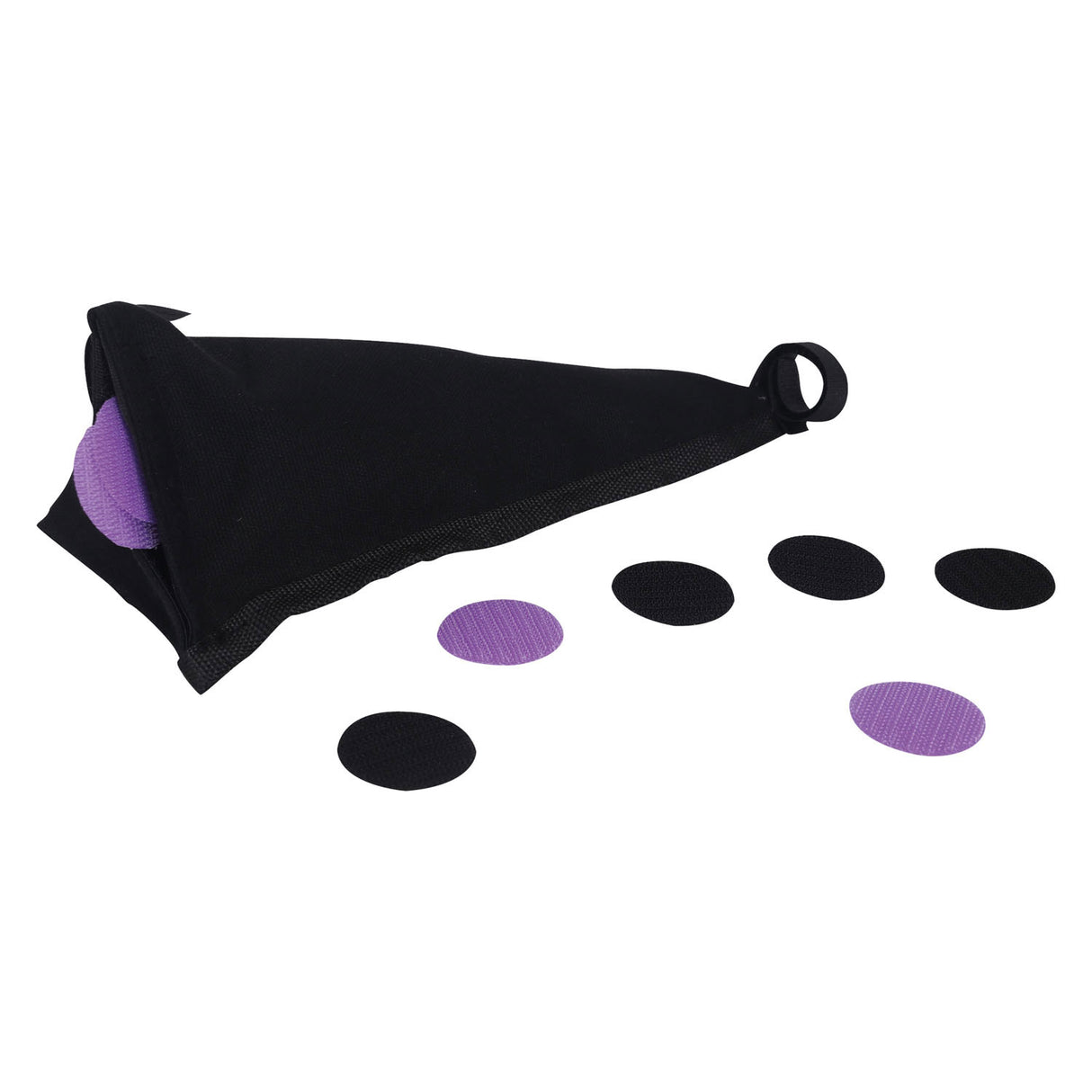 Дървен прахосмукачка с малък крак с цветни велкро точки, 12dlg.