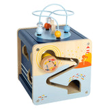 Small foot wooden activity cube ocean