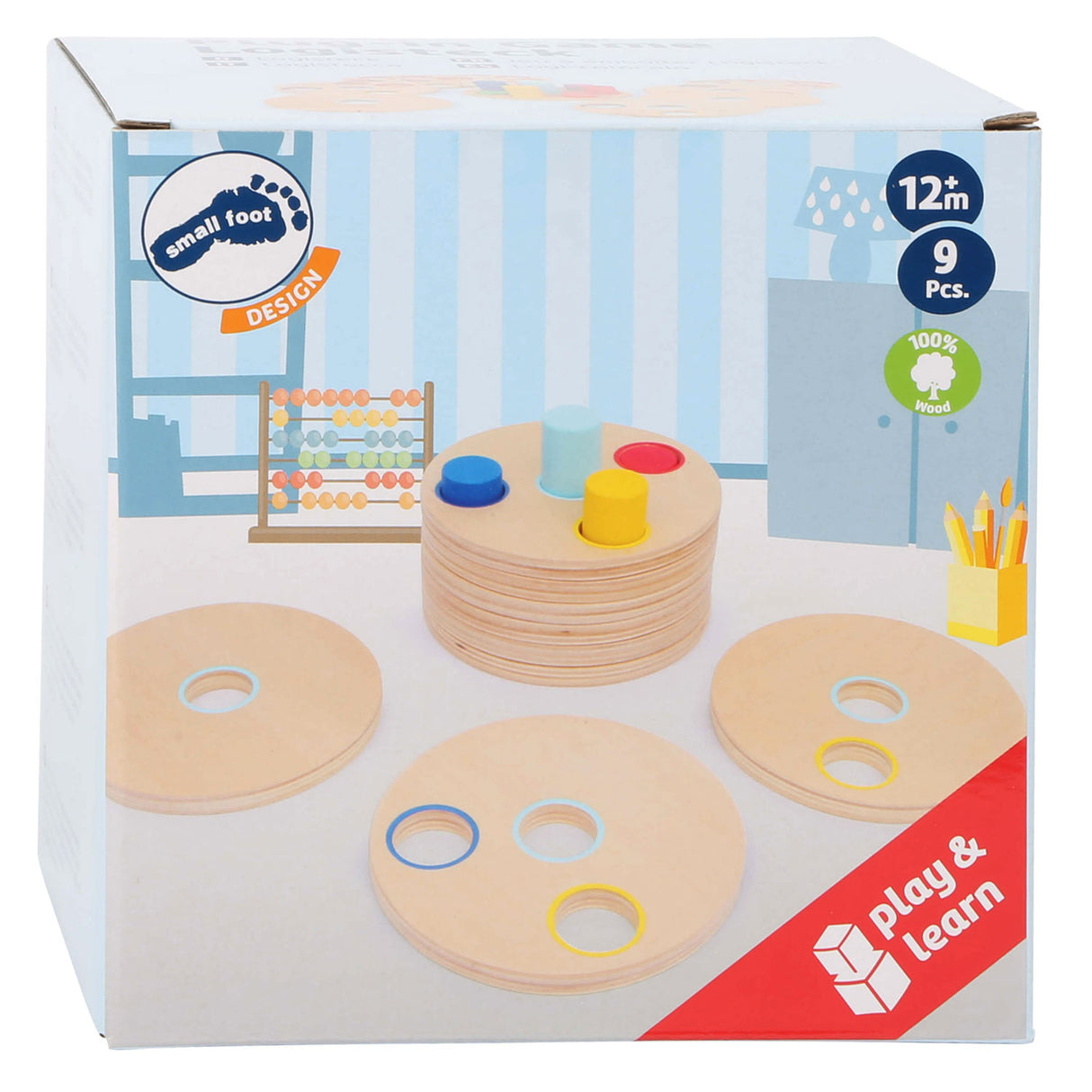 Small foot wooden stacking game Logisteck Educational, 9dlg.
