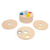 Pequeno jogo de madeira para empilhamento de madeira Logisteck Educational, 9dlg.