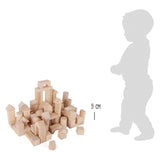 Small foot - wooden building blocks of course in bag, 100dlg.