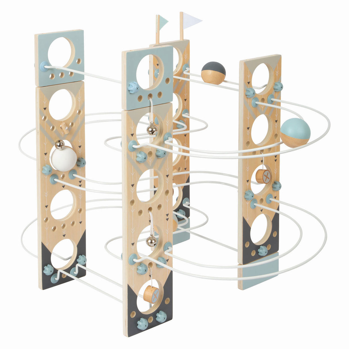 Pista de mármore modular de pé pequeno
