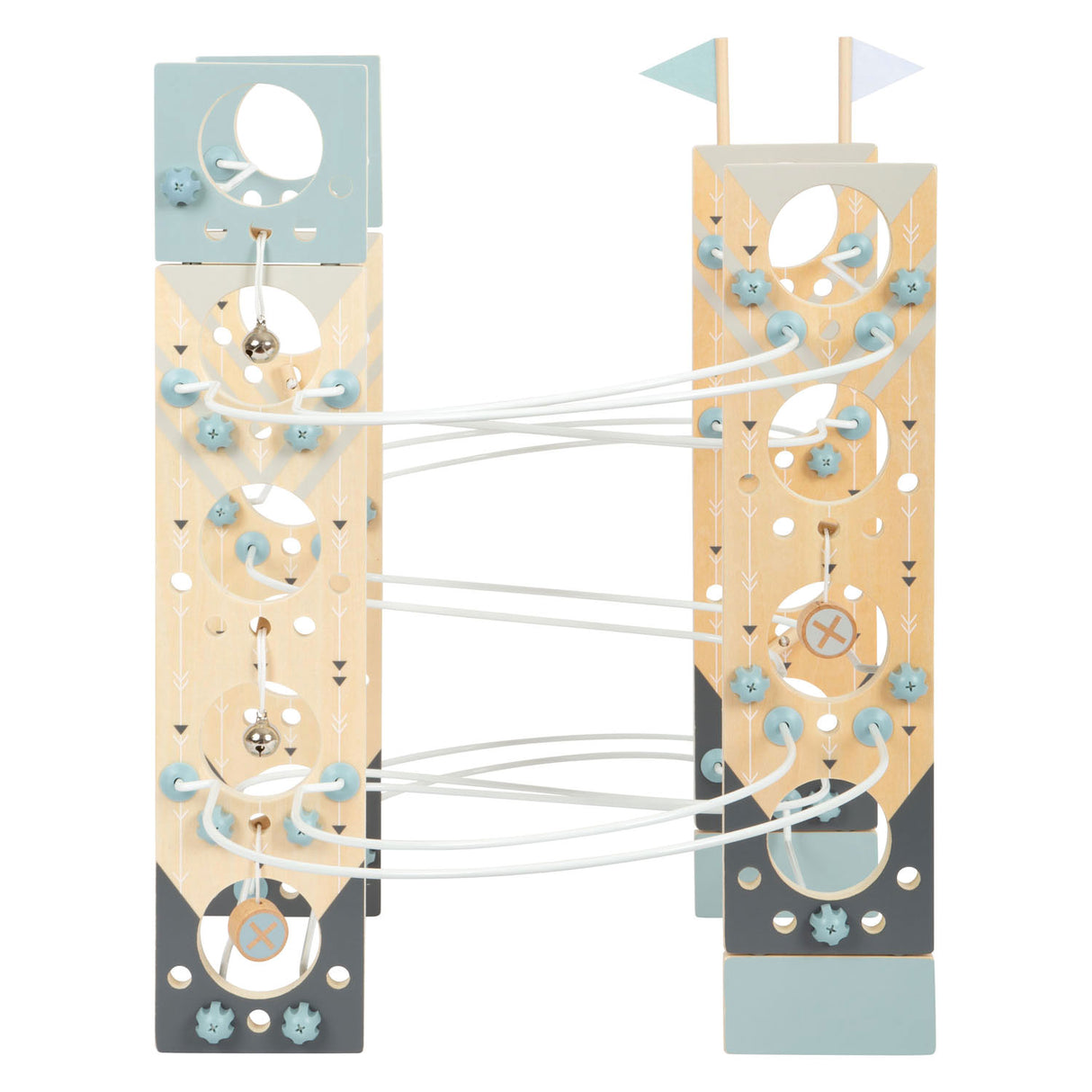 Pista de mármore modular de pé pequeno