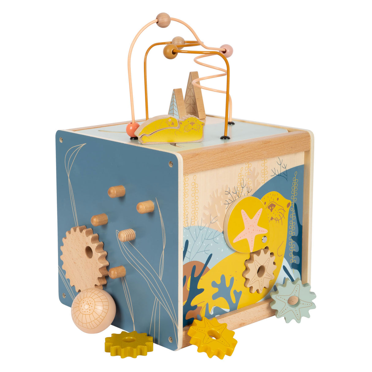 Ciúb Gníomhaíochta Beaga Adhmaid Crúibe le Cósta Mótair Mara Mara Mótair