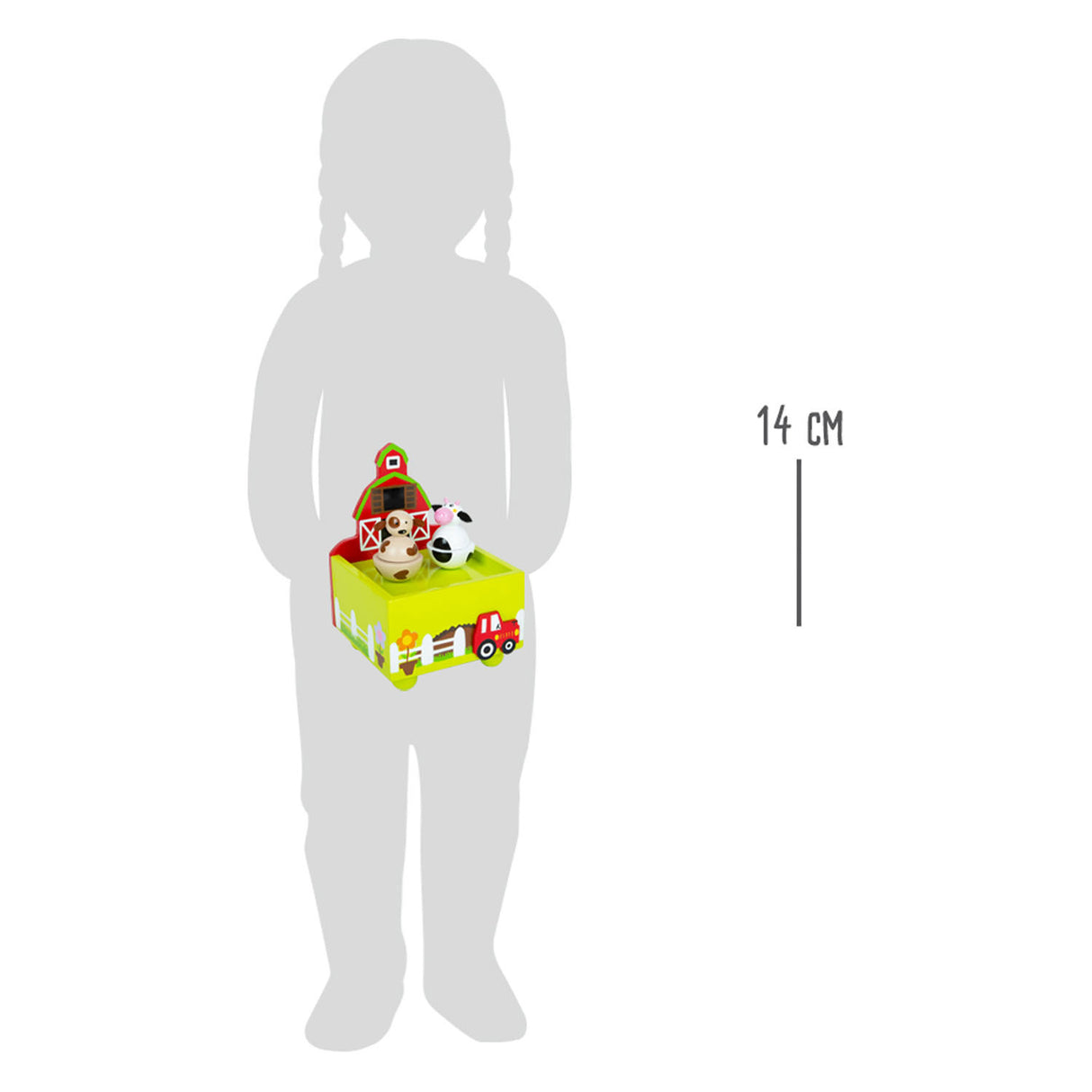 Mažos pėdos medinės muzikos dėžutės sodybos