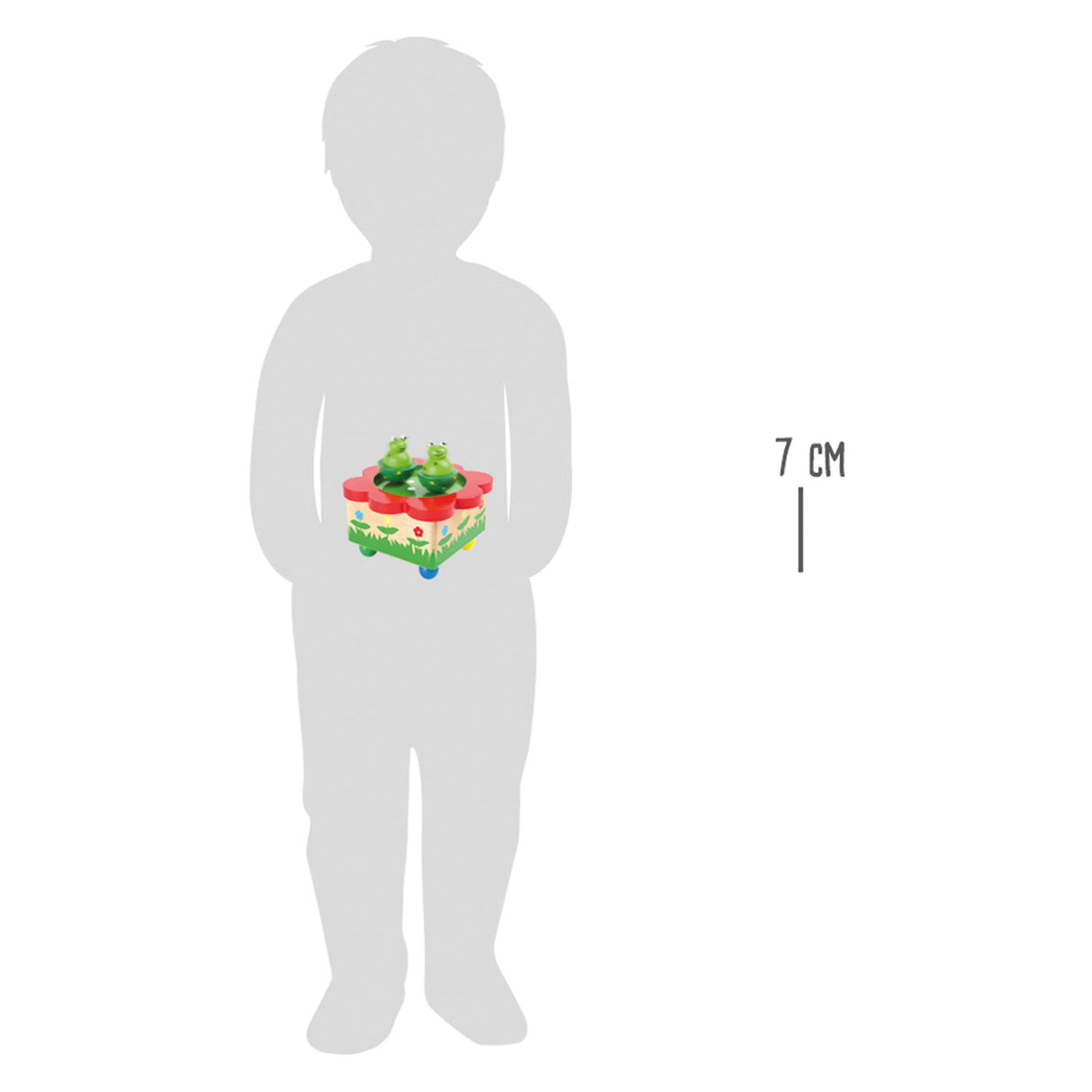 Дървена музикална кутия с малък крак