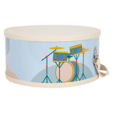Small foot wooden drum groovy beats with sticks, 3dlg.