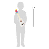 Дървена китара с малък крак с точки, 53 см