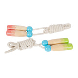 Majhno stopalo - lesena skakalna vrv z vzorcem, set 2