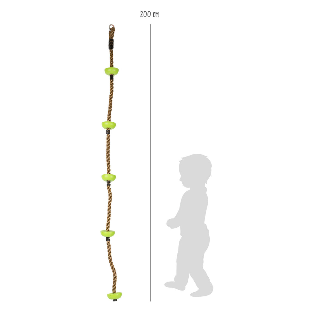 Pé pequeno - corda de escalada verde, 200 cm