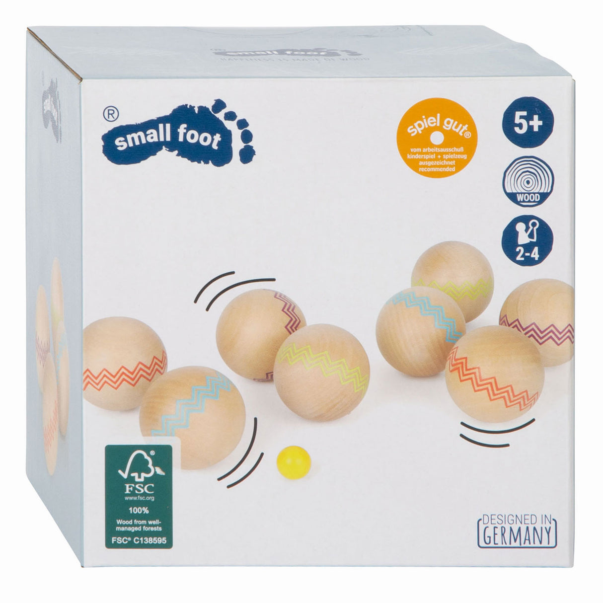 Malá noha - dřevěná jeu de Boules, 9dlg.