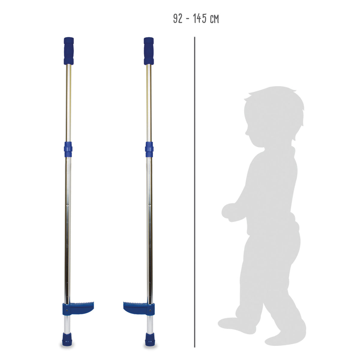 Malá noha - kovová stelten nastavitelná modrá, 145 cm