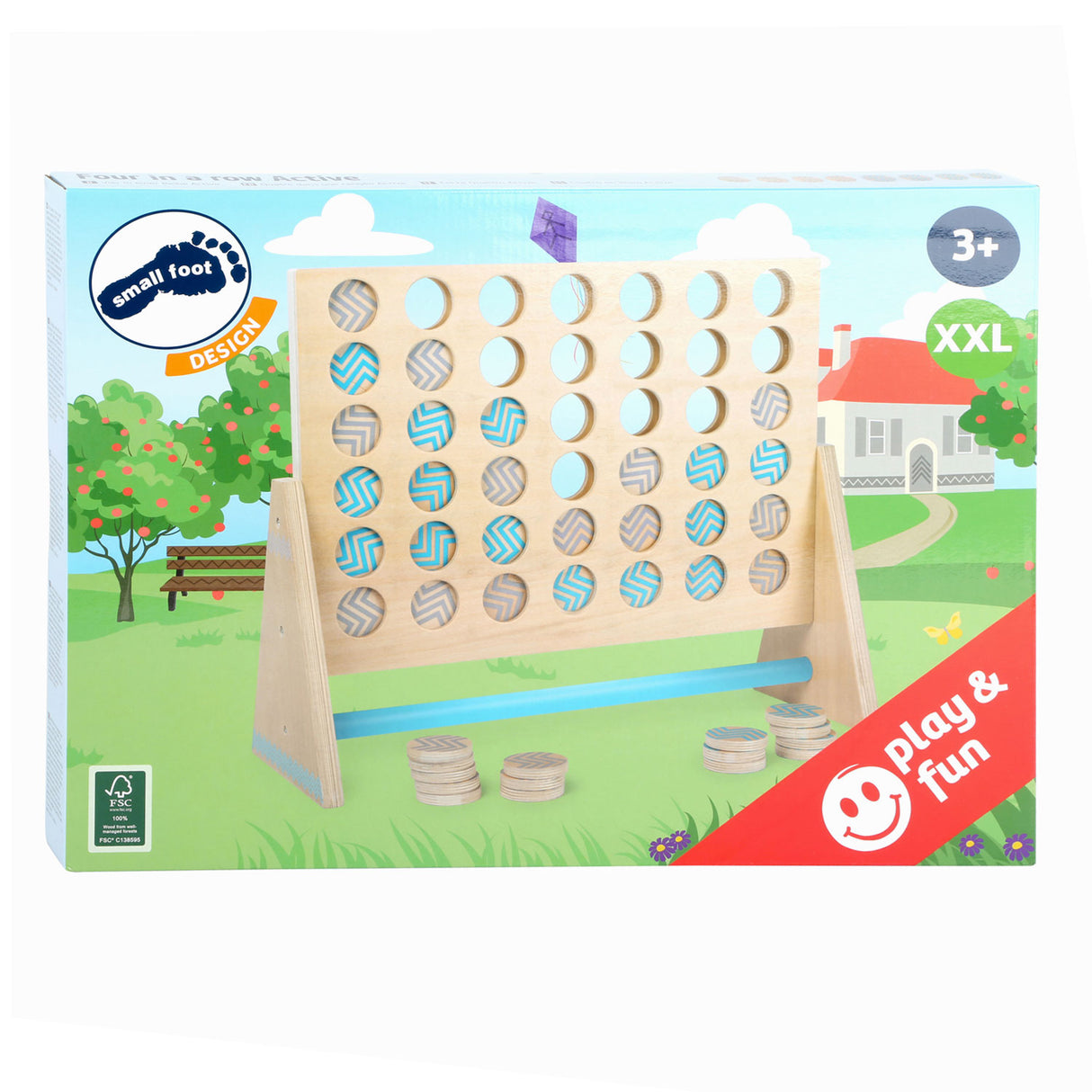 Small foot wooden game four in a row xxl, 43dlg.
