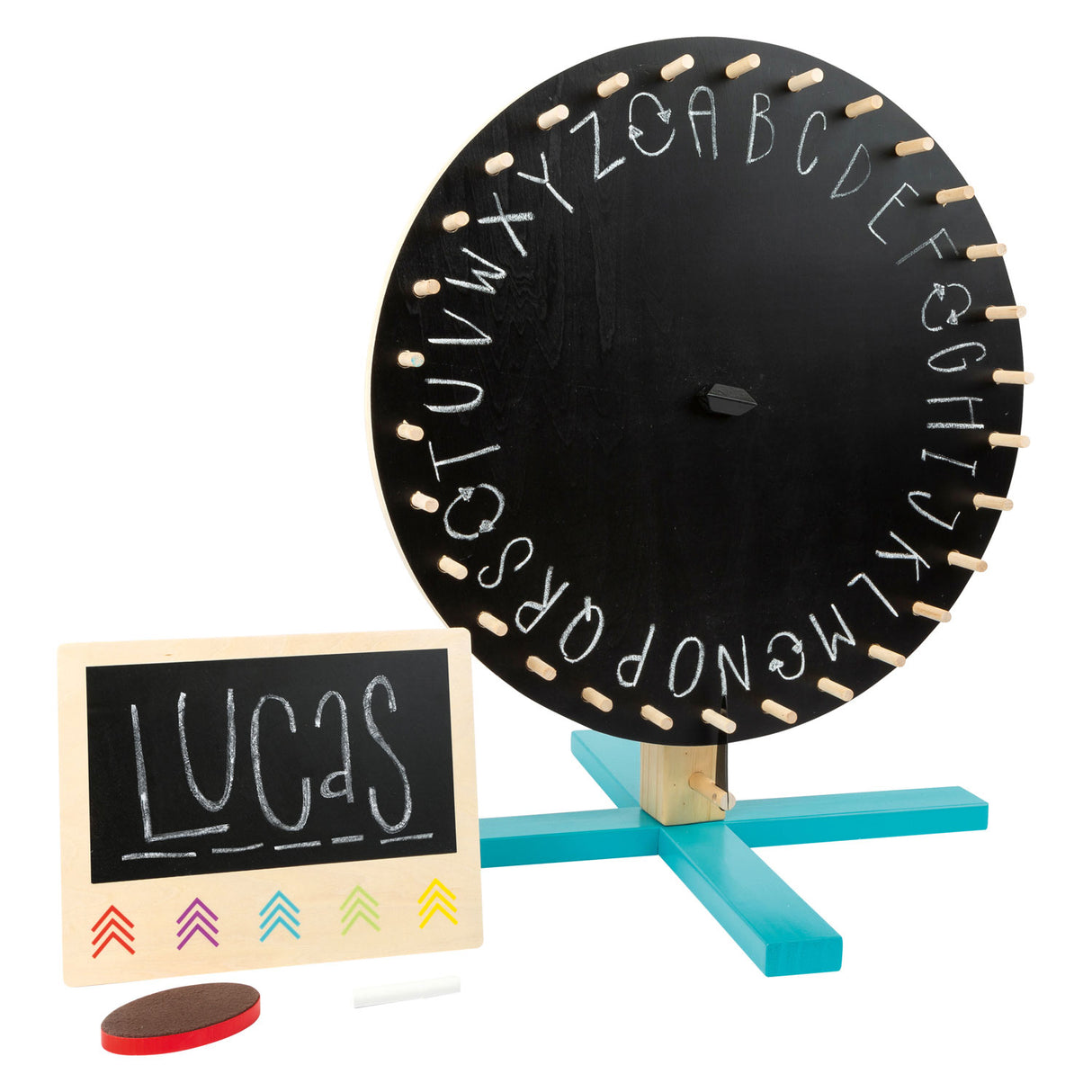Small foot - wooden wheel of fortune, 4-piece.