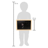 Klenge Fouss - Holzklakboard mat faarwege Chalks, 7DLG.