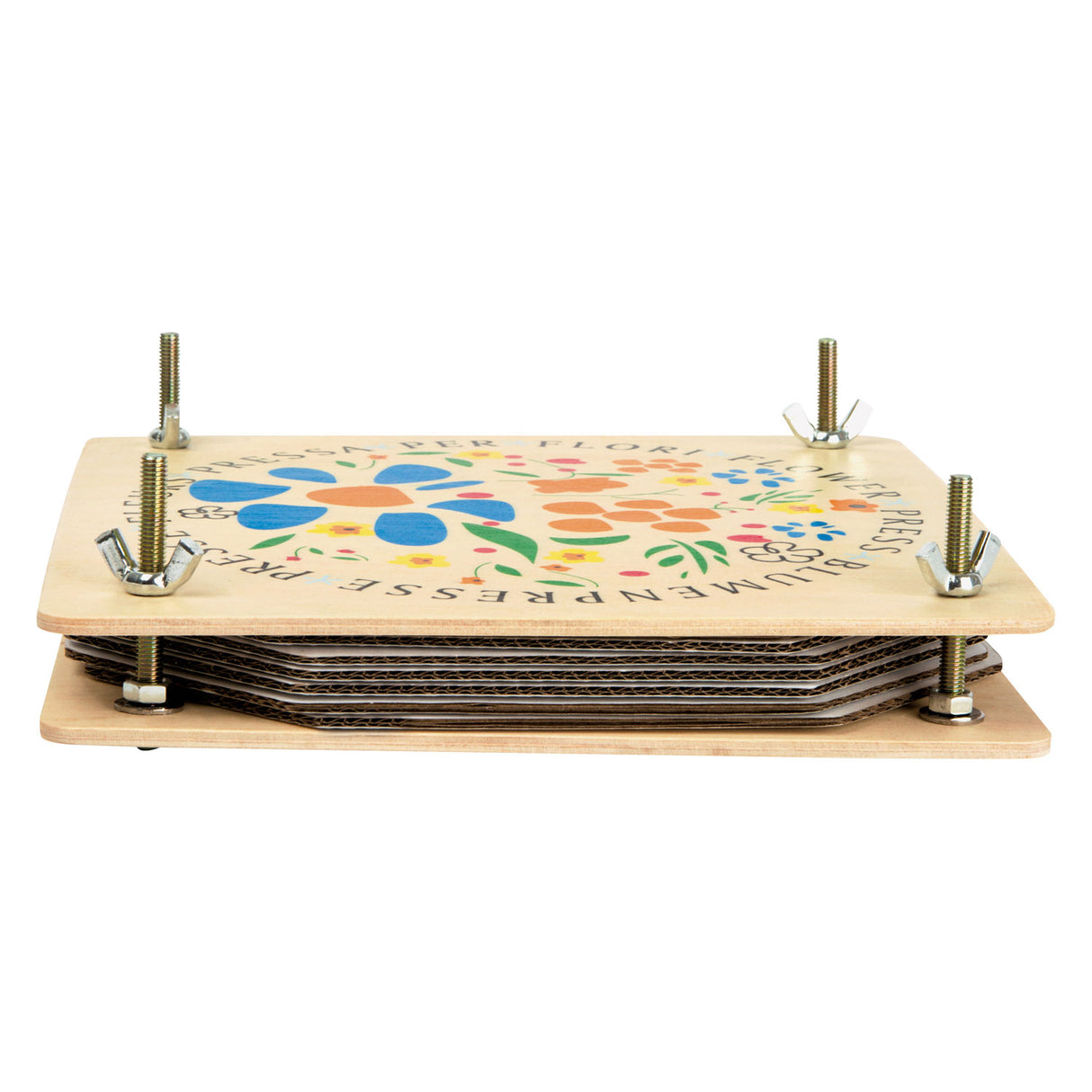 Petit pied - presse à fleurs en bois, 18x18cm