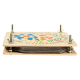 Petit pied - presse à fleurs en bois, 18x18cm