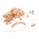 Mała stopa - drewniane koraliki z szyjami, 300 koralików