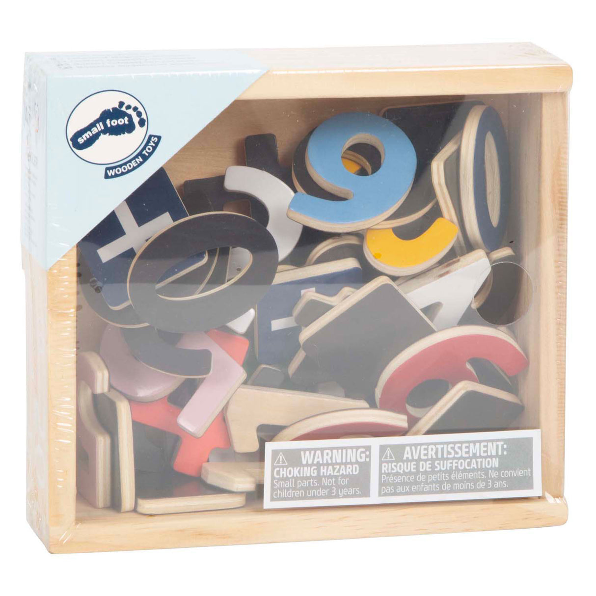 Piccole piede - Colore di figure magnetiche in legno. 37dlg.