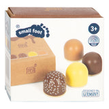 Majhna stopala lesena playets marshmallows, 4dlg.