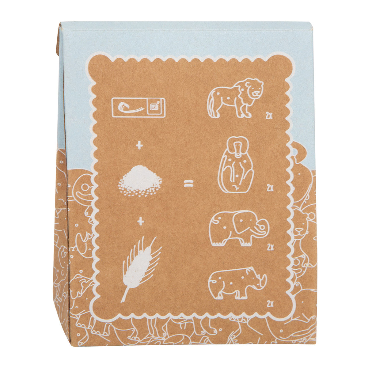 Små fot träspelar djur kex, 8dlg.