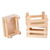 Casse di legno a piede piccoli piccoli 10x8x5,5 cm, set di 3