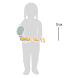 Set de hierro de gofres de madera de pie pequeño, 8dlg.