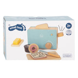 Toster de madera de pie pequeño juego