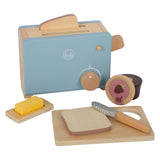 Toster de madera de pie pequeño juego