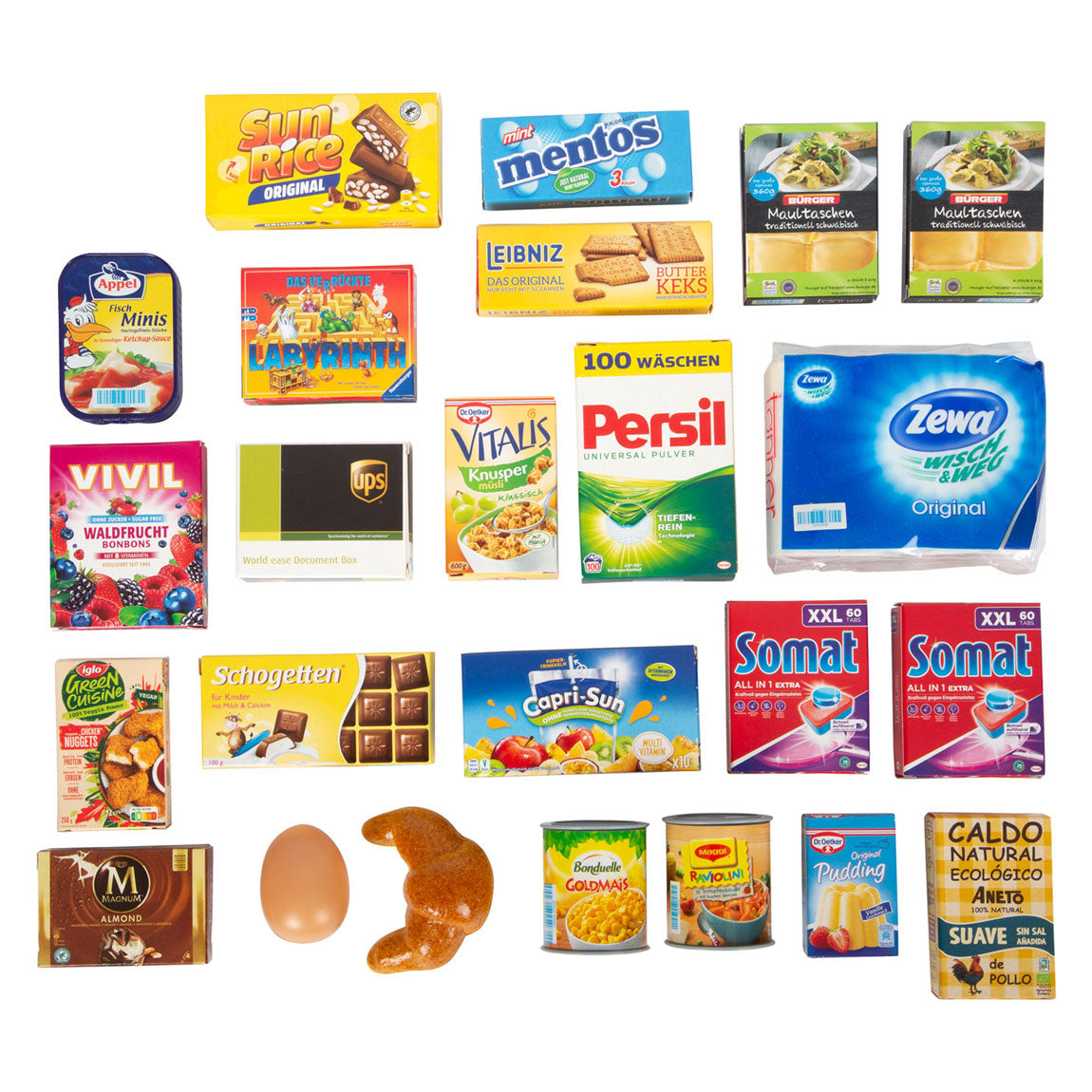 Kleine Fußspeelets im Metalleinkaufskorb 25dlg.