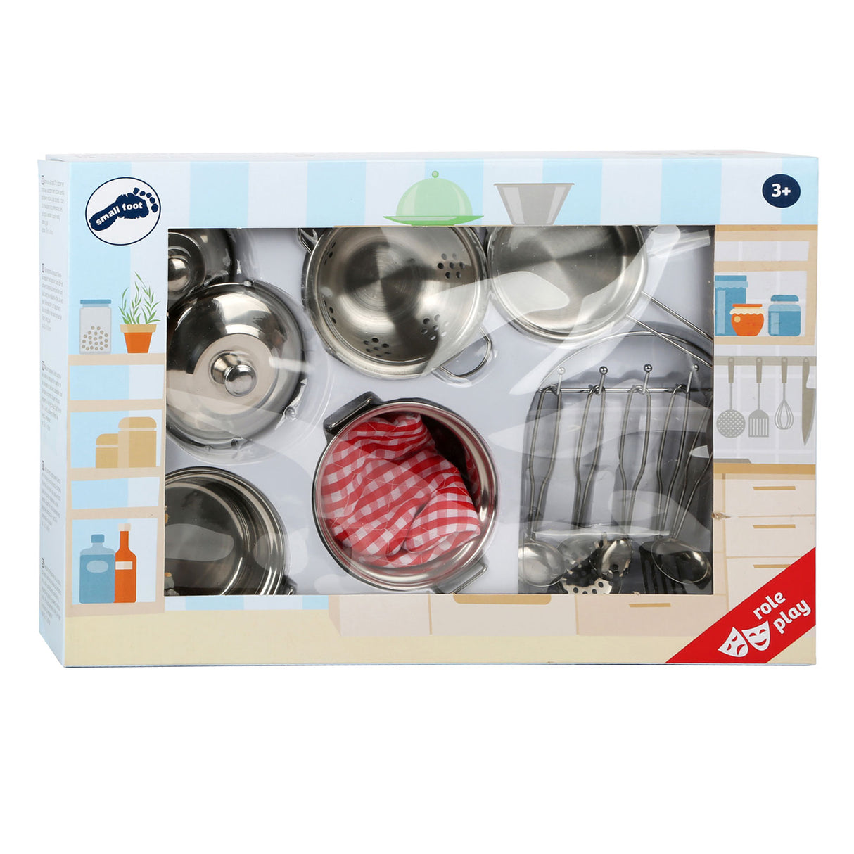 Kleng Fouss Metal Kanner Kachware Set, 13Dlg.