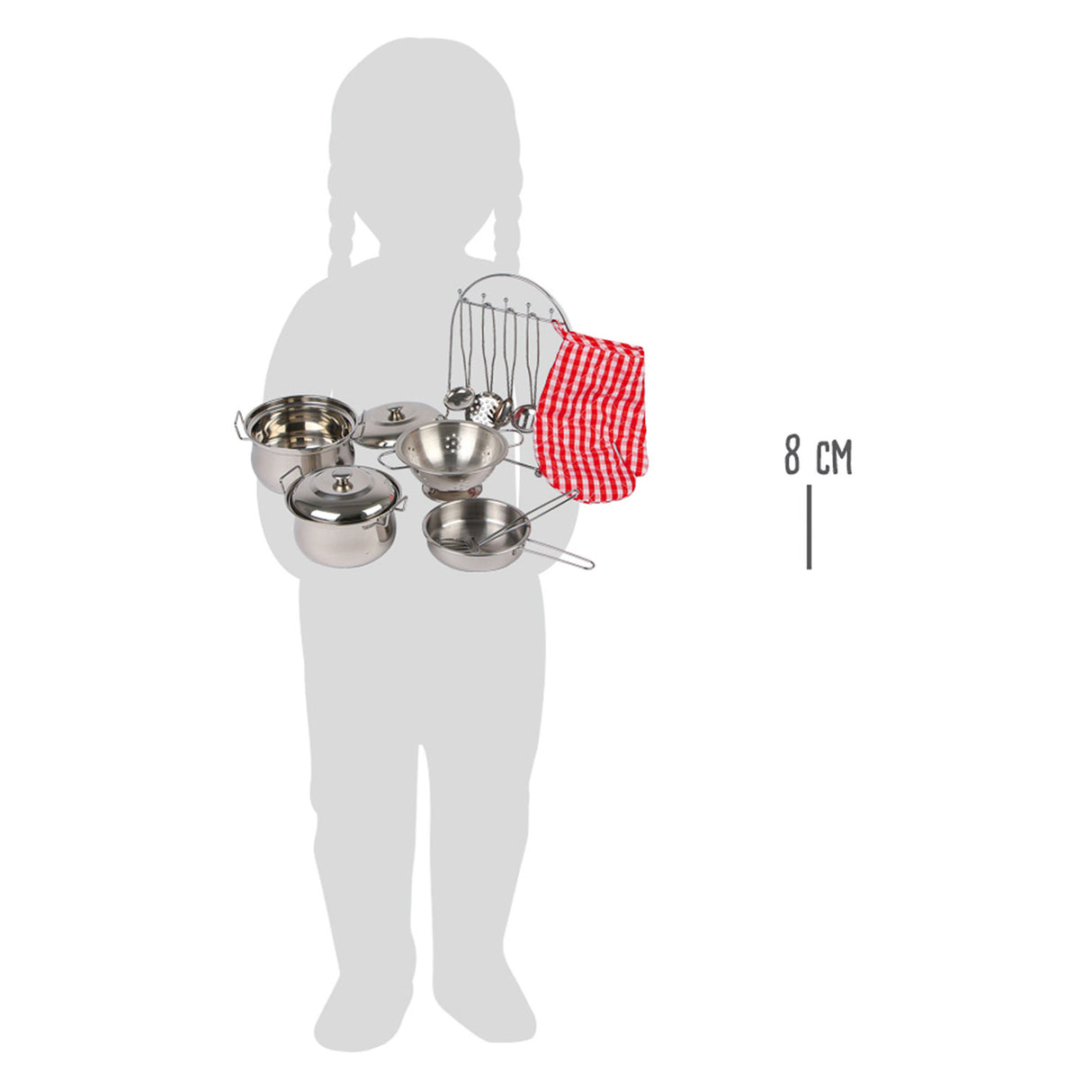 Kleng Fouss Metal Kanner Kachware Set, 13Dlg.