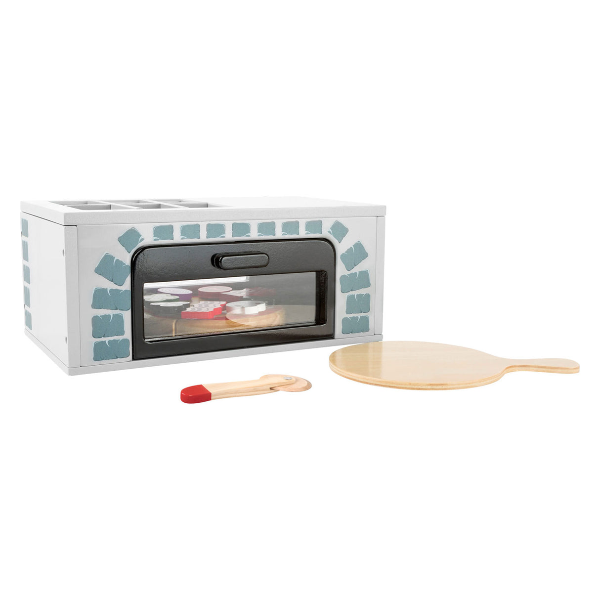 Small Foot - Wooden Playets Pizza -oven Set, 25dlg.