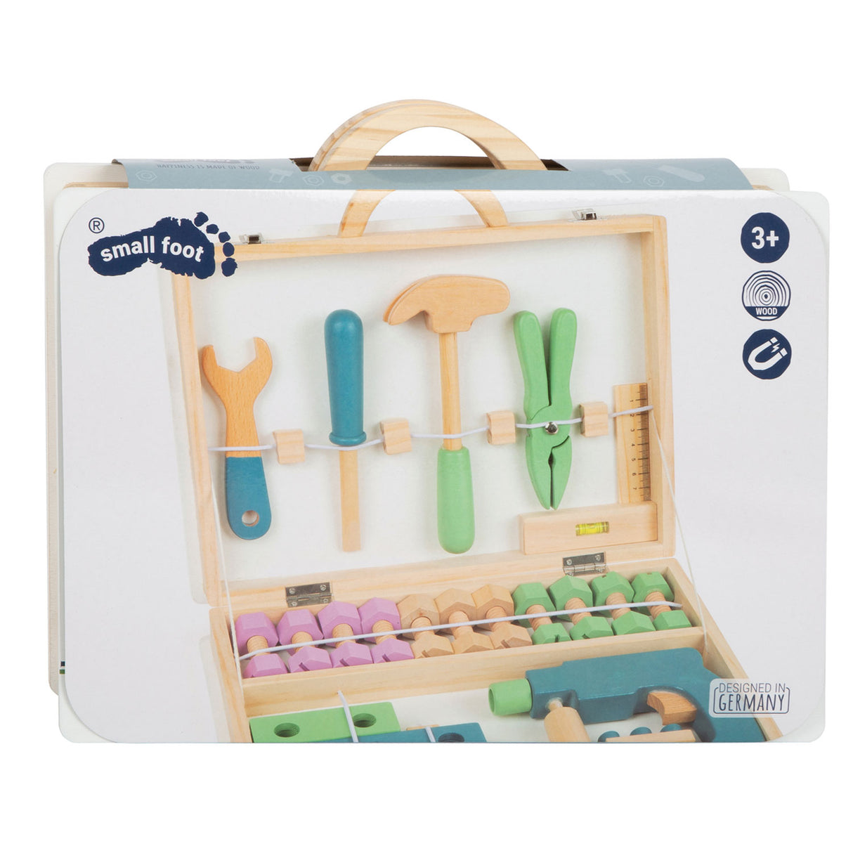 Small Foot - Wooden tool case Nordic, 43dlg.