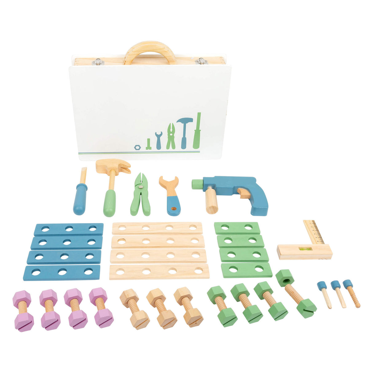 Small Foot - Wooden tool case Nordic, 43dlg.