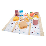 Klenge Fouss Picknickset mat hëlze Playeten lecker, 26dlg.