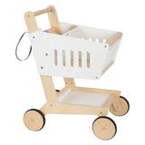 Small foot - wooden supermarket shopping cart white