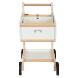 Petit pied - Cart d'achat de supermarché en bois blanc